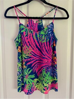 Lilly Pulitzer Dusk Silk Tank Top in ‘Indigo All A Glow’ | Size XS